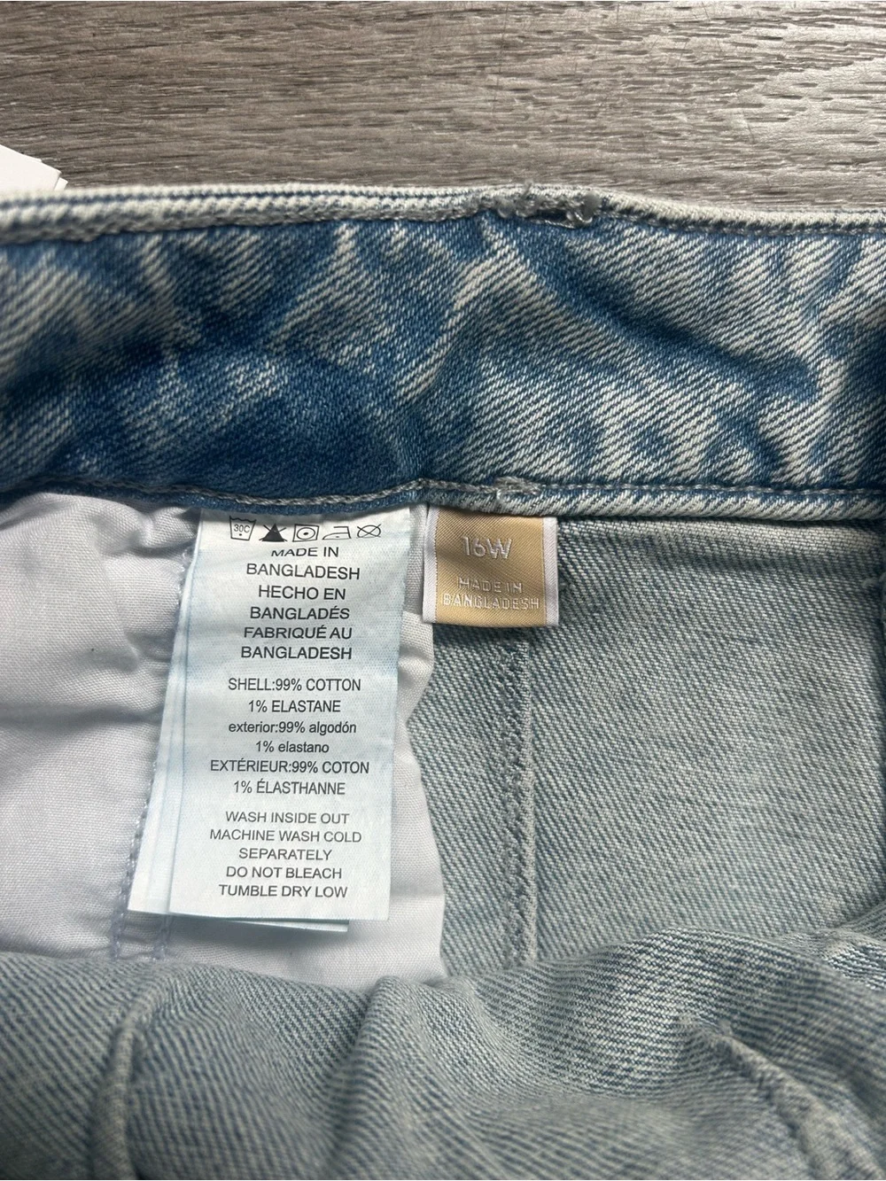 Michael Kors Carmen Wide Leg High Rise Womens Light Blue Jeans Plus Size 16W NWT